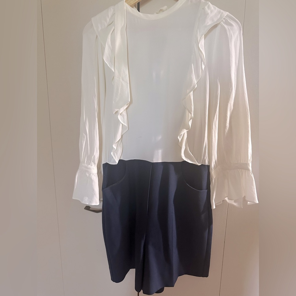 NWT Blue and white playsuit